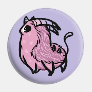 Majestic Goat Doodle Monster Pin