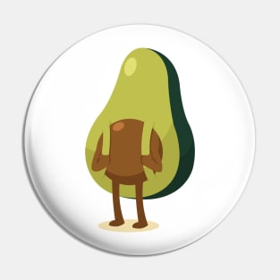 Funny Avocado Backpacker Pin