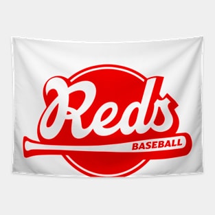 Reds Up to Bat Tapestry