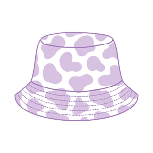 Pastel purple cow print bucket hat T-Shirt