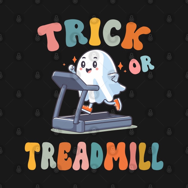 Trick Or Treadmill Groovy Halloween Ghost Training by Swagmart