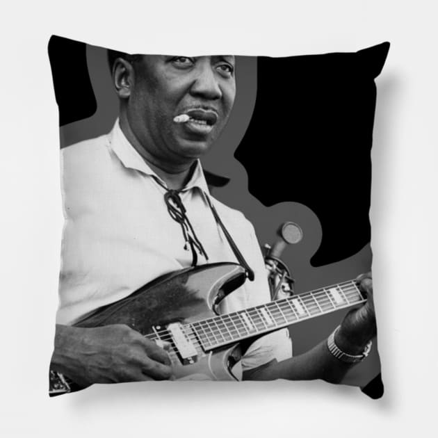 Muddy Waters Pillow by BigHeaterDesigns