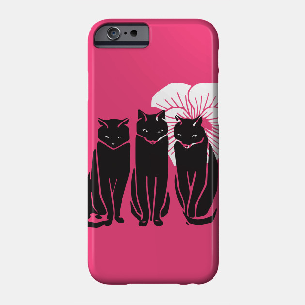Three Black Cats Black Cat Phone Case Teepublic