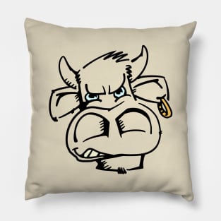 Angry Bull Pillow