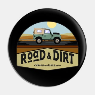 4x4 Land Rover 74 exploring dirt and road Pin