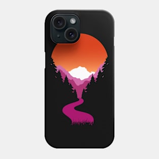 Sapphic Lesbian Pride Sunset Phone Case