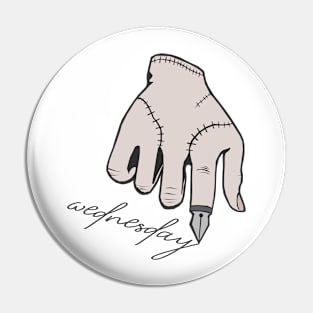 wednesday handwritting Pin