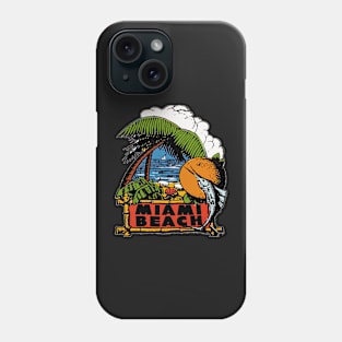 Vintage Style Miami Beach Design Phone Case