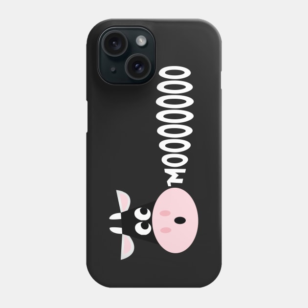 Cow Mooing Cute and Funny Phone Case by mstory