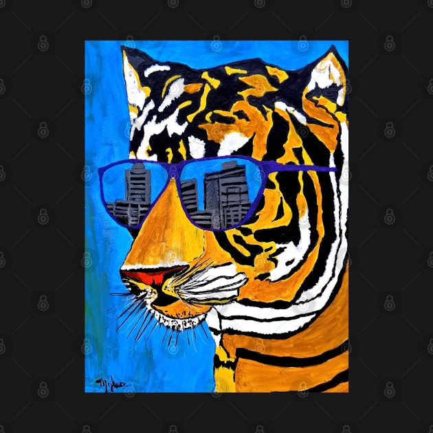 Cool Tiger in Sun Shades by Overthetopsm