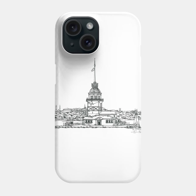 Istanbul Maidens Tower Phone Case by valery in the gallery