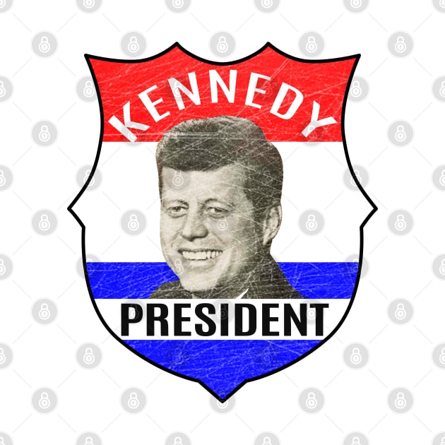 President John F. Kennedy Campaign Badge Vintage JFK by TravelTime