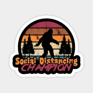 Social Distancing Champion Retro Style Magnet