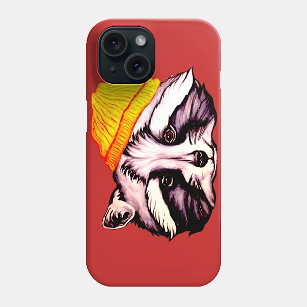 Raccoon in a Beanie Phone Case by Art of V. Cook