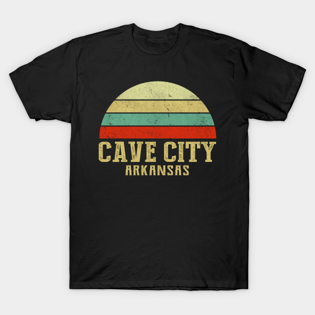 Discover Cave City Arkansas Vintage Retro Sunset - Cave City Arkansas - T-Shirt