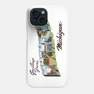 Greetings from Muskegon Michigan Phone Case