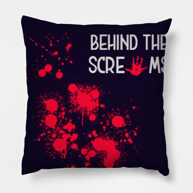 Title Logo Pillow by Behind The Screams Podcast