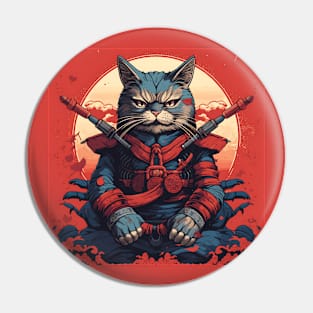 samurai cat Pin