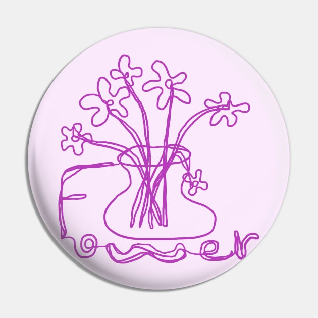 flowers, one line drawing Pin by zzzozzo