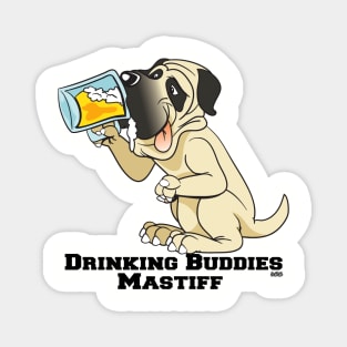 Mastiff Dog Beer Drinking Buddies Series Cartoon Magnet