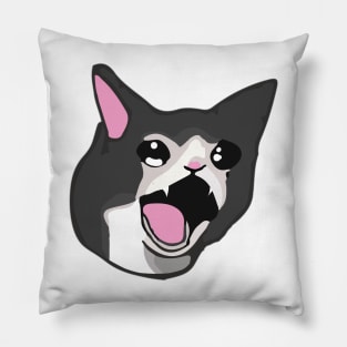 Yamero Crying Screaming Cat Meme Cute Japanese Kawaii Pillow