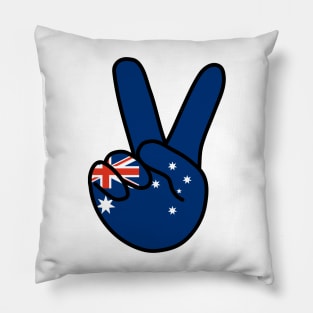 Australia Flag V Sign Pillow