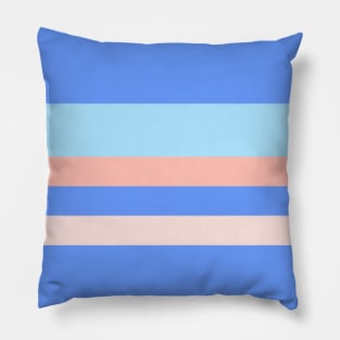 A supreme batter of Fresh Air, Soft Blue, Little Girl Pink, Very Light Pink and Melon stripes. Pillow