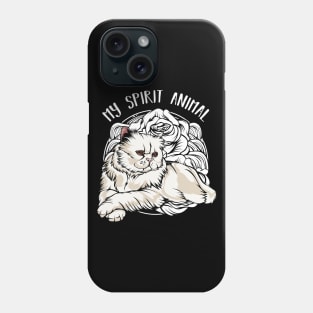 Persian Cat - My Spirit Animal - Cute Line-Art Cat Phone Case