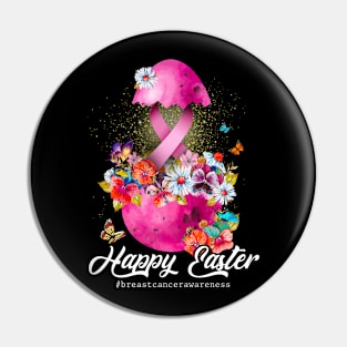 Happy Easter Breast Cancer Pink Ribbon Awareness Pin