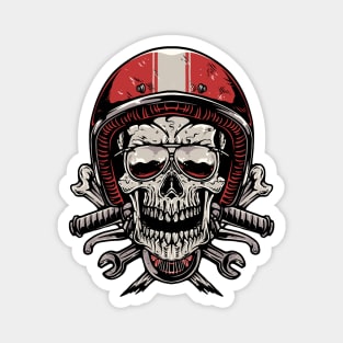 Skull Biker Magnet