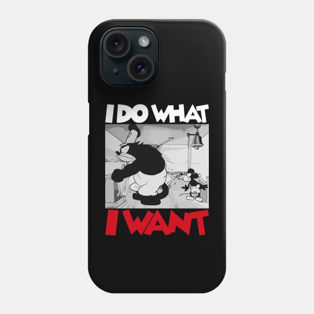 Steamboat Willie. I Do What I Want - 3 Phone Case by Megadorim