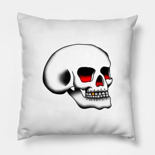 HomeSchoolTattoo Traditional Skull Pillow