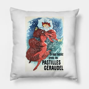 GERAUDEL PASTILLES Lozenges Paris Art Nouveau Jules Cheret Pillow