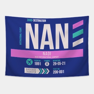 Fiji (NAN) Airport Code Baggage Tag Tapestry