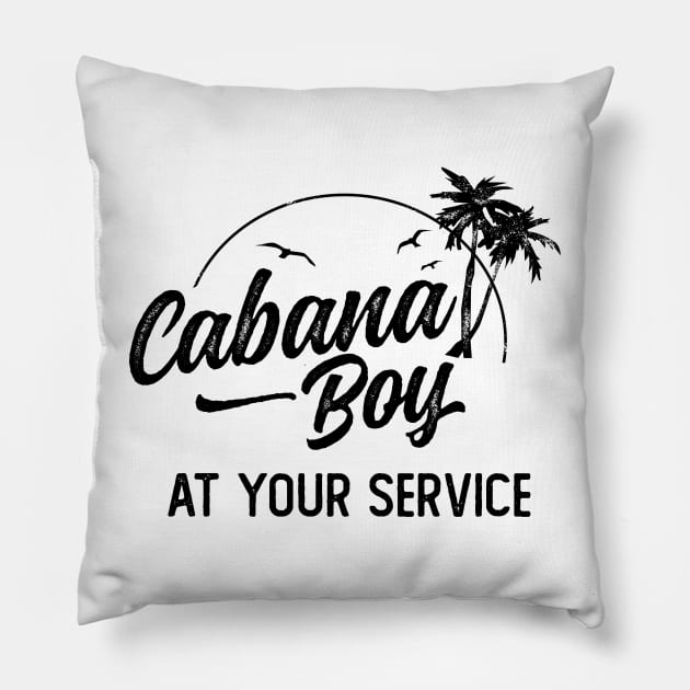 Cabana Boy At Your Service Island Vacation Pillow by DetourShirts