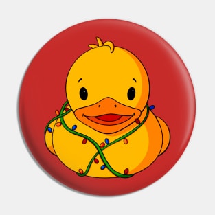 Christmas Light Rubber Duck Pin