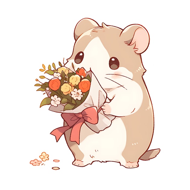 Floral Messenger: Hamster of Love by xuanxuanshop