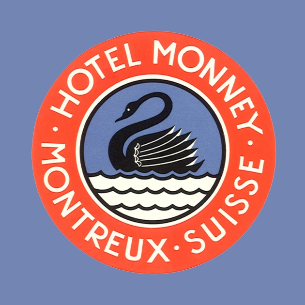 Vintage Travel Poster from Hotel Monney by MasterpieceCafe