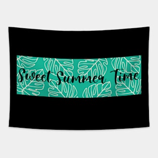 Summer Time Monstera Pattern Tapestry