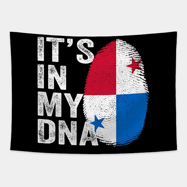 IT'S IN MY DNA Panama Flag Fingerprint Tapestry by creativity-w