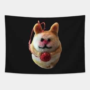 Cute crafted fat cat Tapestry