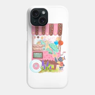 Pastel Alligator Selling Carnival Donuts Phone Case