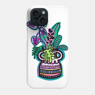 Tropical flower pot Phone Case