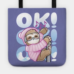 Ski Rave Sloth Kid Baby Dance Ok Tote