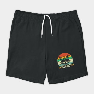 Retro Cat Daddy Gift For Cat Owner Dad Shorts