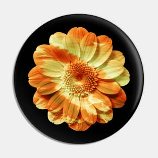 Golden Waves Flower Pin