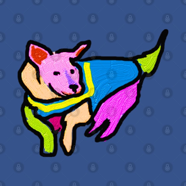 Colorful Hero Dog by Jan4insight TeeStore