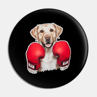 Kickboxing Or Boxing Retriever Dog Pin