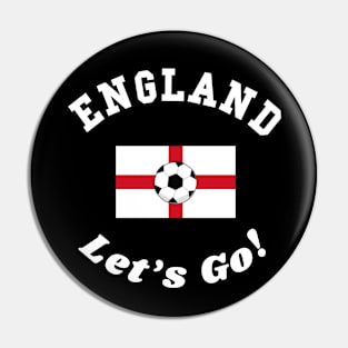 ⚽ England Football, Saint George's Cross, Let's Go! Team Spirit Pin