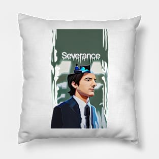 severance series Adam Scott and Britt Lower fan works graphic design by ironpalette Pillow